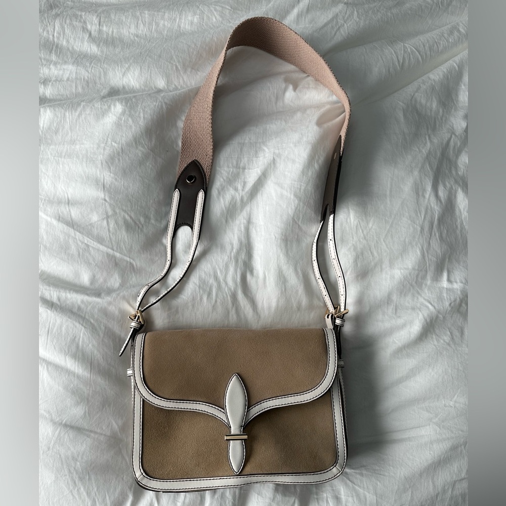 Zara Tan and Cream Shoulder Bag